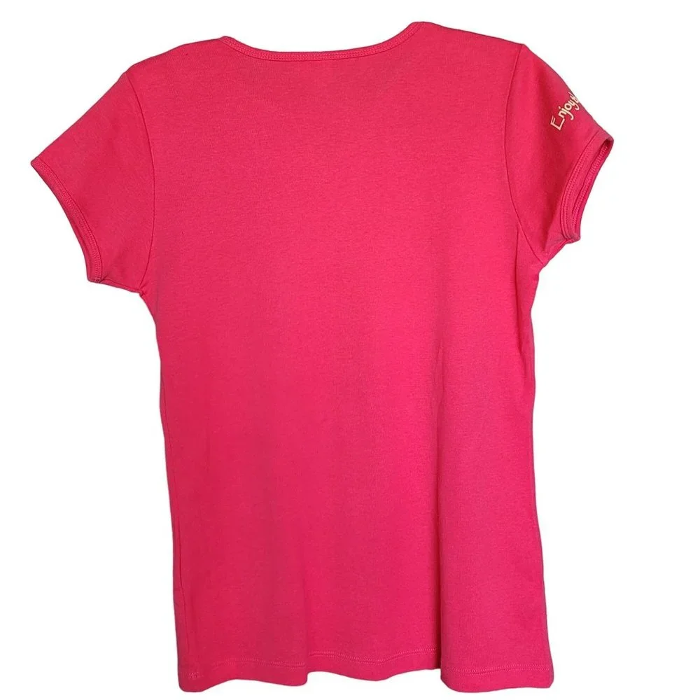 District Threads 100% Cotton Pink T-Shirt. Size L - Picture 6 of 7